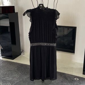 Black Ruffle sleeveless Michael Kors Dress